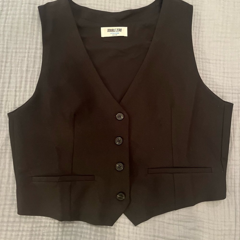 Double Zero Charcoal Buttoned Vest